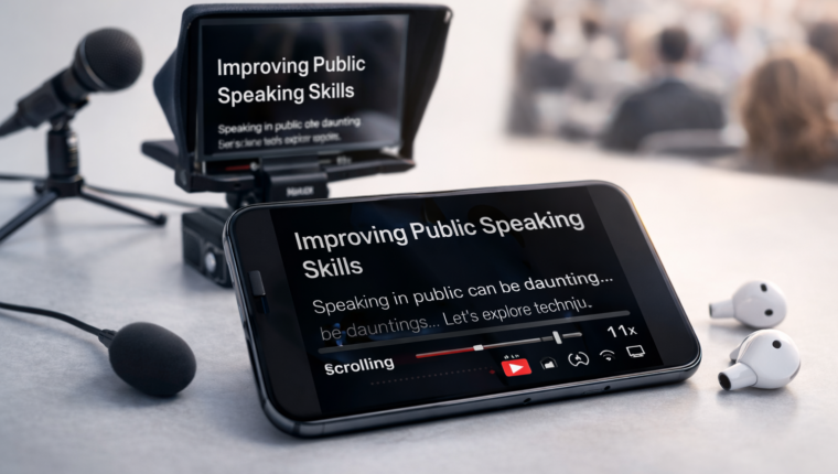 Mejora tus habilidades para hablar en público con una app de teleprompter para tu teléfono