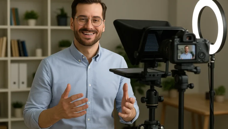 Как записать продающее видео с телесуфлером